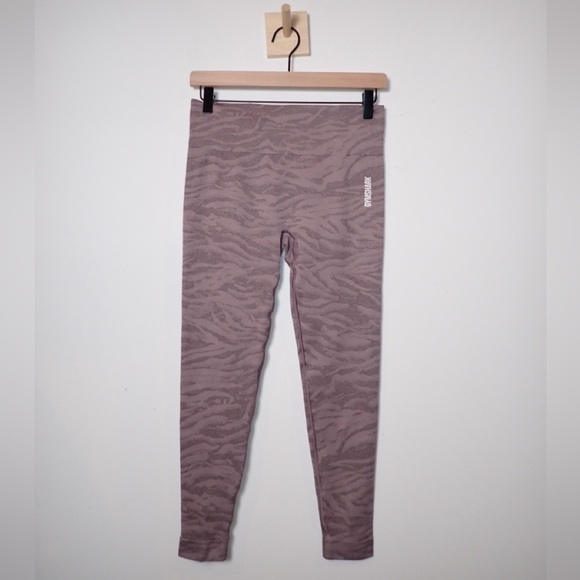 Gymshark Adapt Animal Zebra Purple and Pink Seamless Leggings - Picture 1 of 11